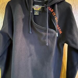 HARLEY DAVIDSON hoodie, corner zipper on front shoulder, women's size M